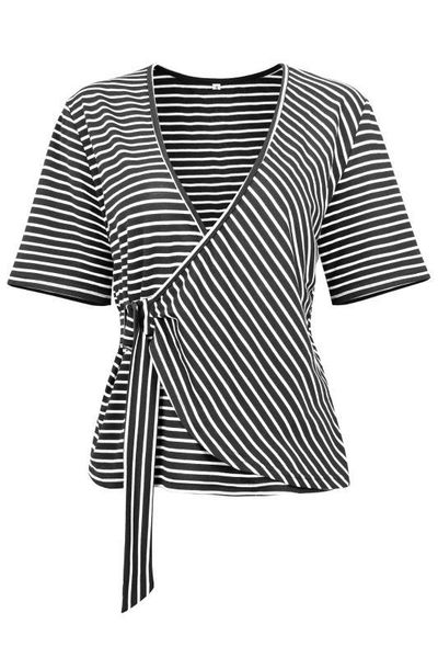 

v neck t shirt short sleeve loose print tee female clothing fashion designer women summer striped t shirts ladies designer, White