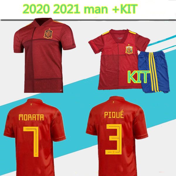 

19european cup spain team jerseys home red 20 21 camicetta de futor sergio a iniestacok a0 jersey de gea soccer jerseys man + clothing, Black;yellow