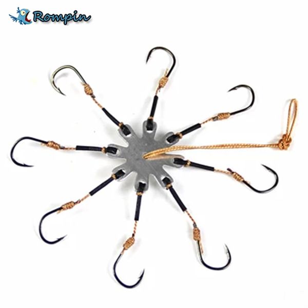 

rompin 2pcs/lot explosion fishing hook barbed multi-hook plate tackle capture off ability sharp fishhook