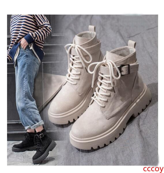 

white martin boot female british wind 2019 new wild spring and autumn single boots short tube platform autumn models motorcycle short