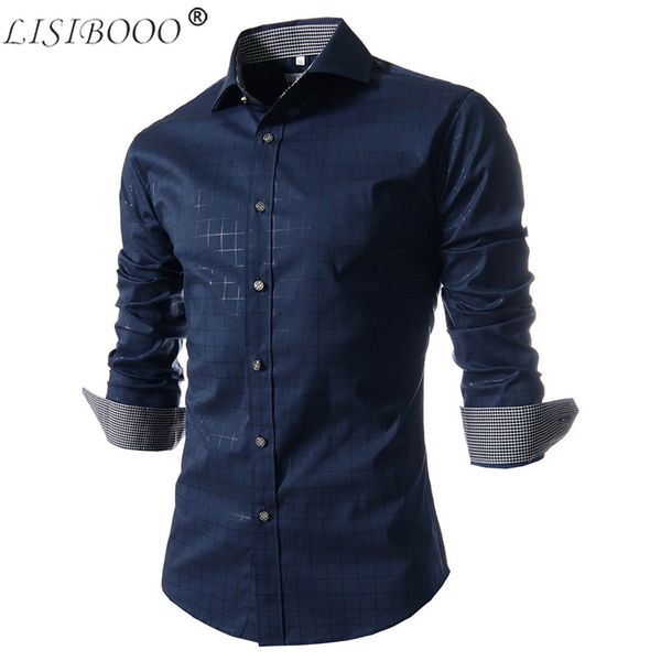 

casual men plaid shirts long sleeve brand shirt spring autumn fashion men dress shirt business camisa social shirts asian size, White;black