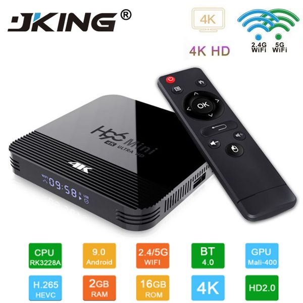 

h96 mini h8 2gb/16gb android 9.0 ott tv box rk3228a quad core dual wifi 2g+5g bt4.0 set box tx3