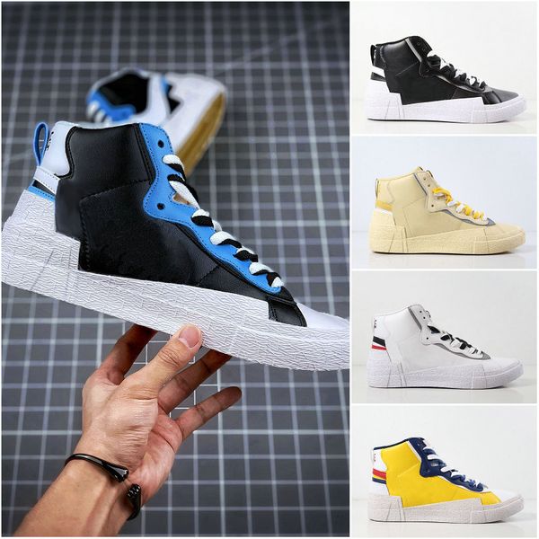 

2019 new sacai x combine dunk blazer mid casual shoes mens trainers toki slip txt sports skate avant-garde trailblazers designer sneakers, White;red