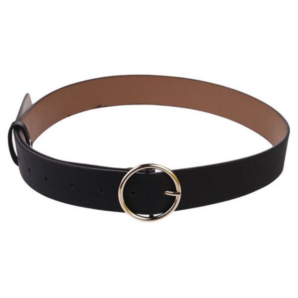 

girls women waist elasticated wide fashion buckle belts belt elastic, Black;brown