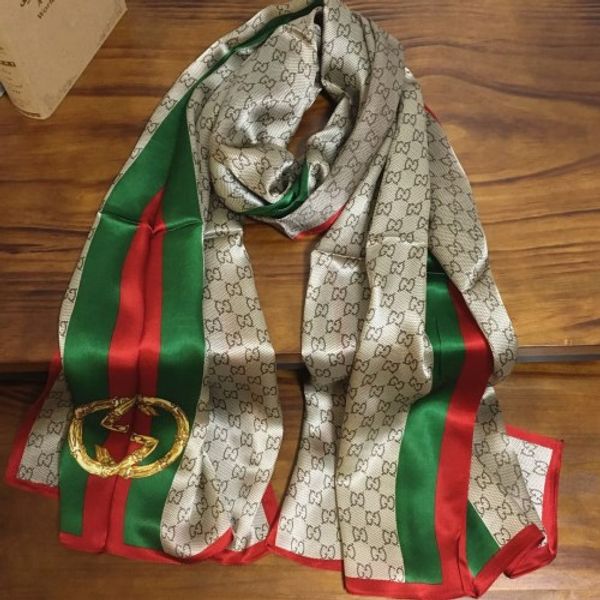 

New brand design size 175cm - 65cm 100% silk material print lettes long scarves silk scarf for women