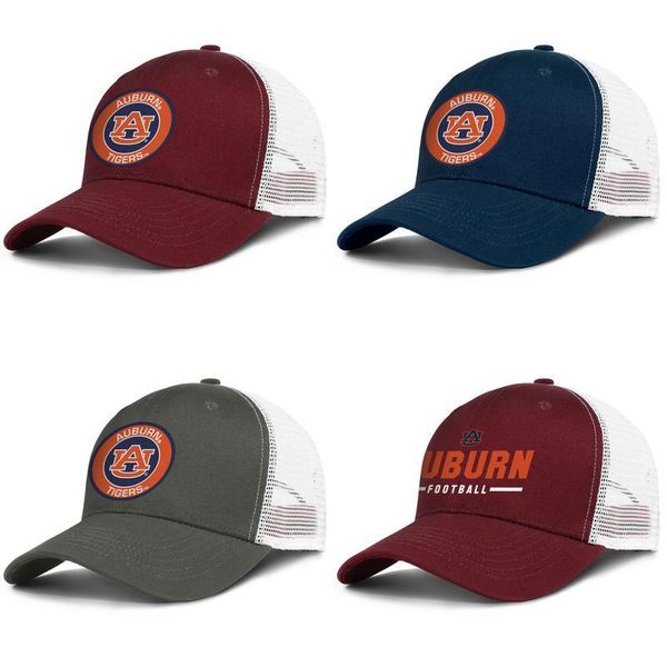 

auburn tigers круглый дизайн логотип армии-зеленый мужчины и женщины дальнобойщик бейсболки установлены ик сетки шляпы, Blue;gray