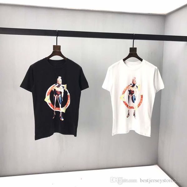 

2020ss spring and summer new high grade cotton printing short sleeve round neck panel t-shirt size: -l-xl-xxl-xxxl color: black white kk25