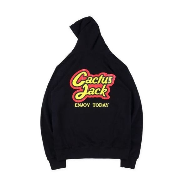 

mens designer hoodies travis scott reesess puffs enjoy today hoodie loose retro hoodie hooded sweatshirt s-xl, Black