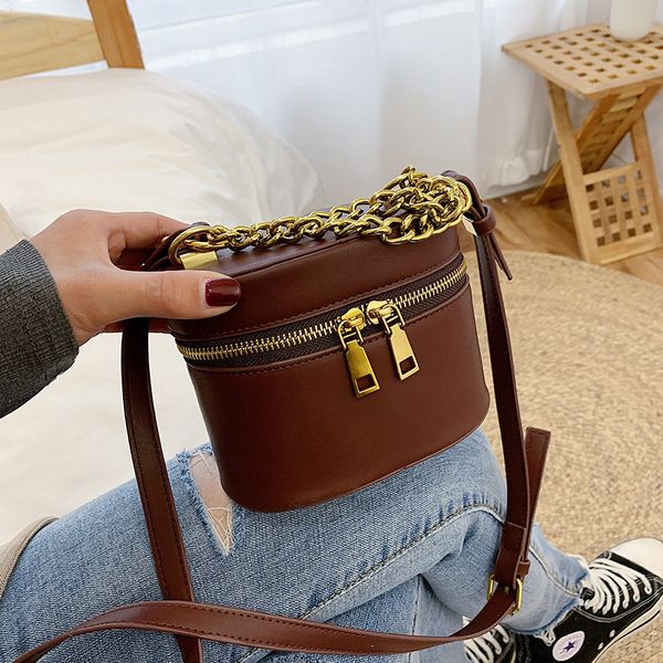 

2020 new ladies shoulder bag pu trend fashion handbag chain high-end diagonal cross-section bag horseshoe