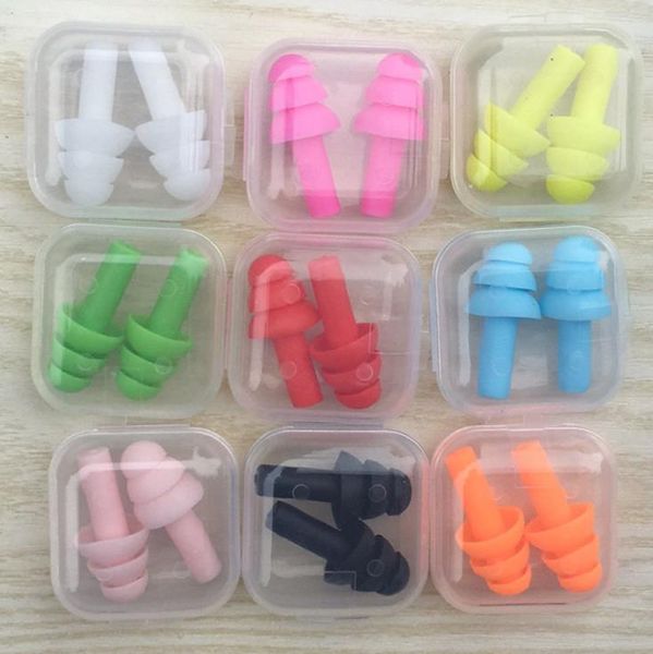 Orelha de silicone suave Plugs Isolamento acústico Ear Proteção Earplugs Anti Noise ronco Dormir Noise Plugs para o curso de Redução DLH120