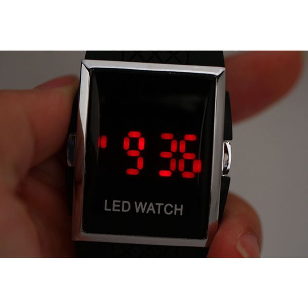 

fashion men led digital watch date sports quartz waterproof luxury wrist watch, Slivery;brown