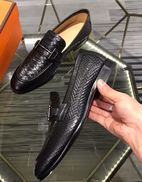 

brand men cow leather dress wedding shoe low heel fashion show formal suit business office shoe buckle horse bit loafers oxfords,38-45, Black