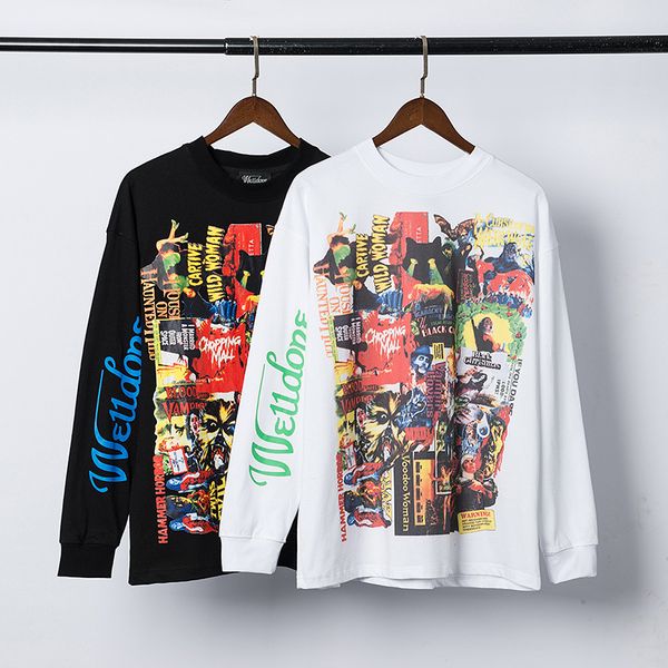 

luxury fashion designer brand hoodie hiphop for men women designer rapper casual fashion pullover 2 colors black white 021