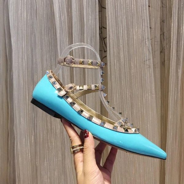 

new framed men and women chaussures shoes beautiful casual designer shoes leather solid color dress shoes 35-42, Blue
