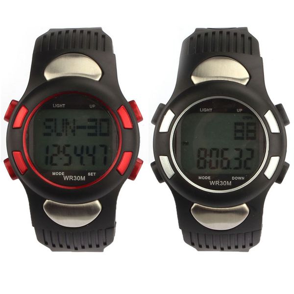 

fitness healthy 3d pedometer calories counter sport watch pulse heart rate monitor, Slivery;brown
