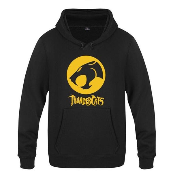 

hoodie men anime thundercats printed mens hoodies fleece long sleeve skate sweatshirts brand clothing hip hop moleton masculino, Black