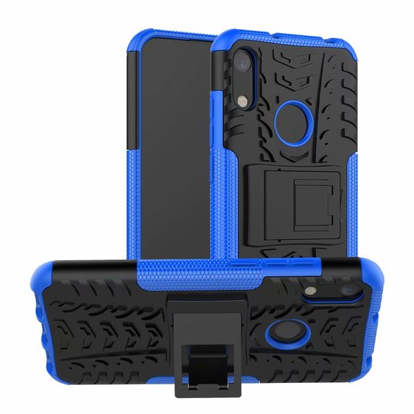 

Для Huawei Y6 2019 / Y7 2019 / Honor 10 Lite / Honor 8A / P Smart 2019 Жесткий чехол Мягкая кожа Броня Гибридная защитная подставка Shell Силиконовая крышка телефона