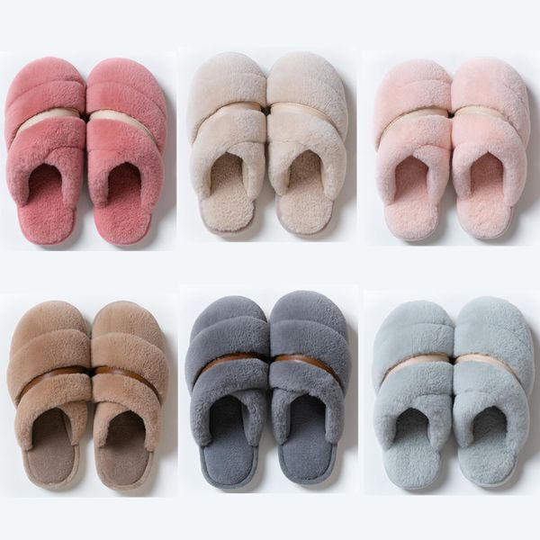 

non-brand winter women men slipper fur flip flops sandals indoor keep warm home shoes rubber flat sandals 37-45 style 8 new arrival