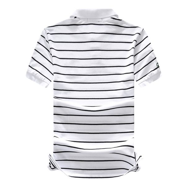 

2020 new arrival mens polo shirt men short sleeve striped lapel embroidered polo shirt fashion breathable commute business tees size s-2xl