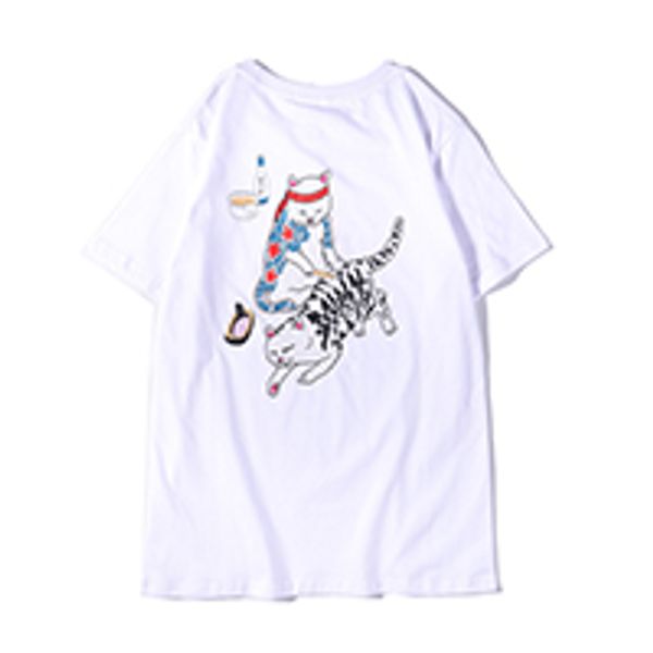 

ralph classic man cat tshirts man tshirts famous italy brand man tees leisure wild mens tees designer style mens tshirts, White
