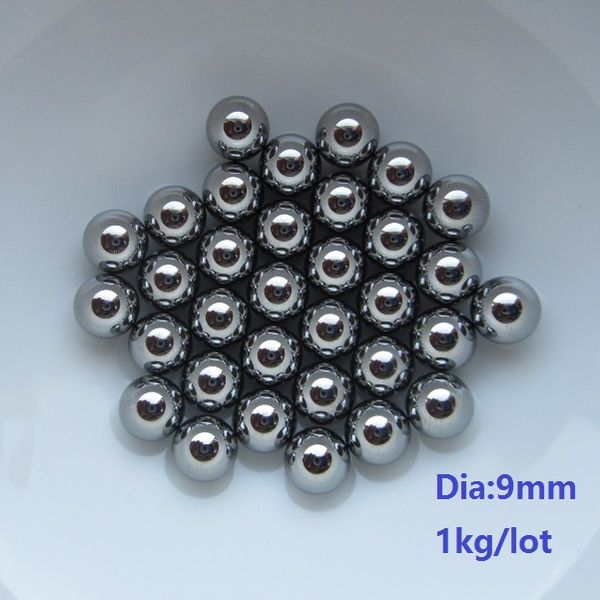1 kg / lote (cerca de 335 pcs) bola de aço Dia 9mm de alta-esferas de aço de carbono com precisão G100 frete grátis