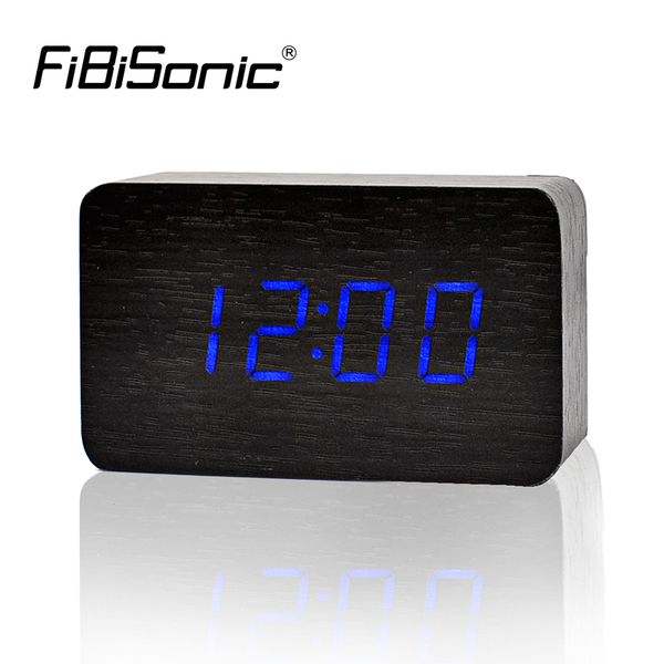

fibisonic 2018 new designer thermometer led digital clock sounds control alarm clocksdesktable clock for drop shipping