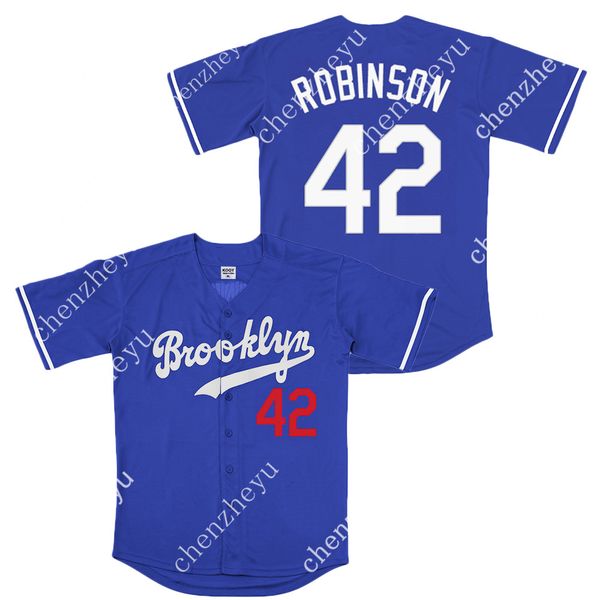 

brooklyn jersey #42 jackie robinson baseball jersey men blue 85682228, Blue;black
