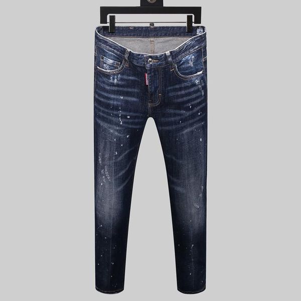 

2020 new mens designer jeans distressed zipper jeans mens designer biker pants motorcycle jeans pour hommes, Blue