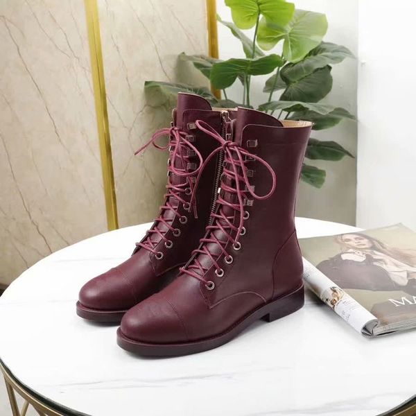 

2019a1 autumn and winter new style new fashionable women's boots water drill rivet boots women's bare boots flat bottom comfort si, Black