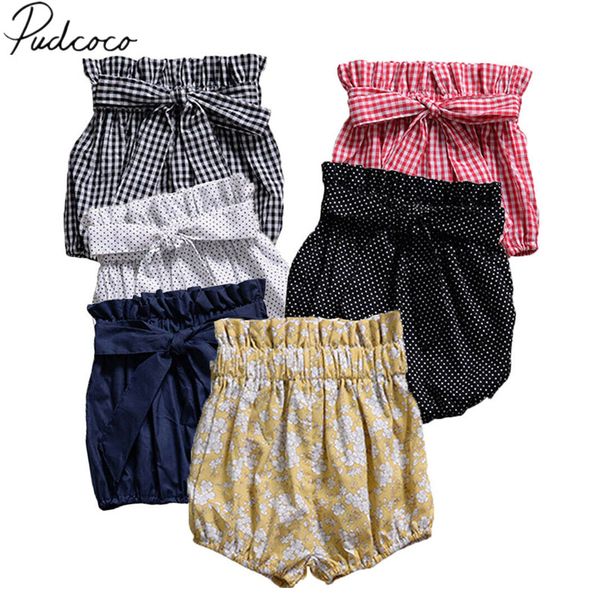 

2019 children summer bottoms casual newborn infant baby boy girl kids pants shorts bottoms pp bloomer floral bow panties 6m-4t, Black