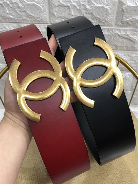 

Female leather belt new female fa hion leather belt mooth buckle letter buckle head belt width of 7cm2019 ale112007