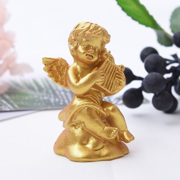 

[ddisplay]resin mini golden angel jewelry display stand lovely ring standing showcase glamour girls pendant display holder, Black
