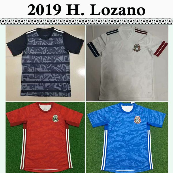 

2019 mexico chicharito mens soccer jerseys a.guardado home away goalkeeper football shirts lozano r.jimenez h.herrera short sleeve, Black;yellow