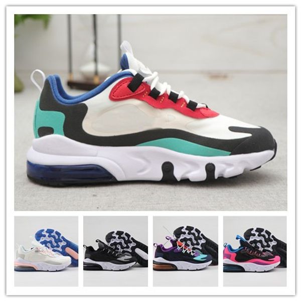 

2020 new react kids shoes original chaussures enfant les sport trainers toddler children jogging sneakers boy girls designer shoe size 28-35, Black