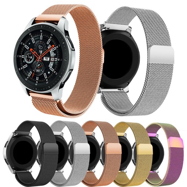 

milanese loop bands for samsung galaxy watch 46mm watch strap 22mm band straps stainless steel straps for gear s3 bracelet, Black;brown