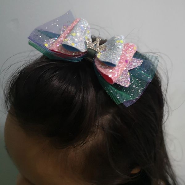 

new pretty children's girls fairy princess hair accessories snowflake gem hair clips, Slivery;white