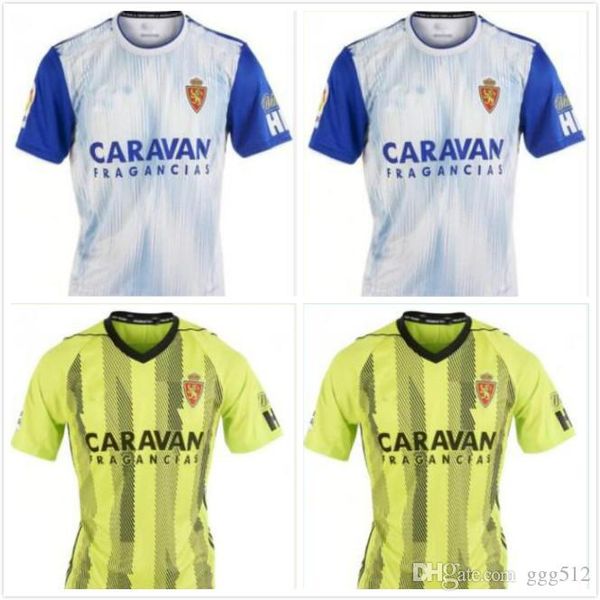 

thailand quality 19 20 real zaragoza home away soccer jersey 2019 2020 zaragoza real saragossa borja iglesias pombo football shirts, Black;yellow