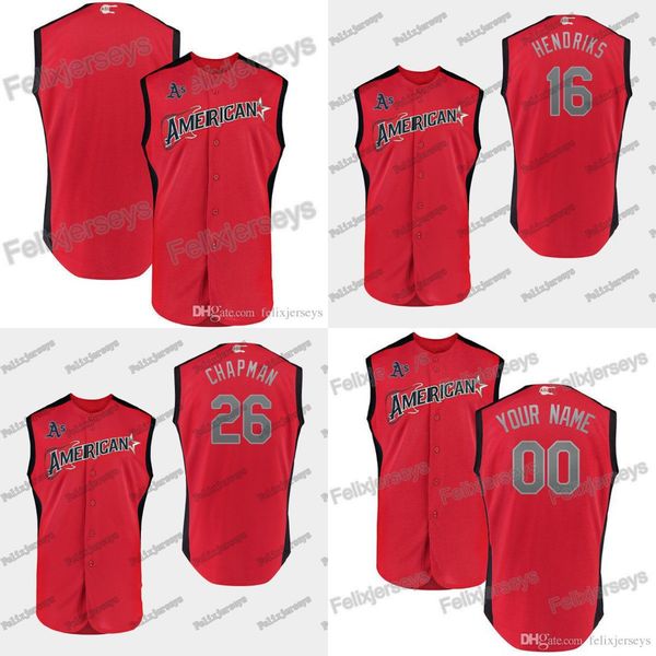 

Liam Hendriks 2019 All-Star Matt Chapman Mike Fiers Marcus Semien Khris Davis Ramon Laureano Athletics Jurickson Profar Chad Pinder Jersey