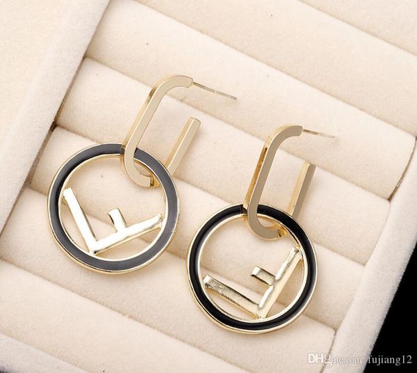 

sheet geometric circle square long drop earrings animal ear stud for women, White