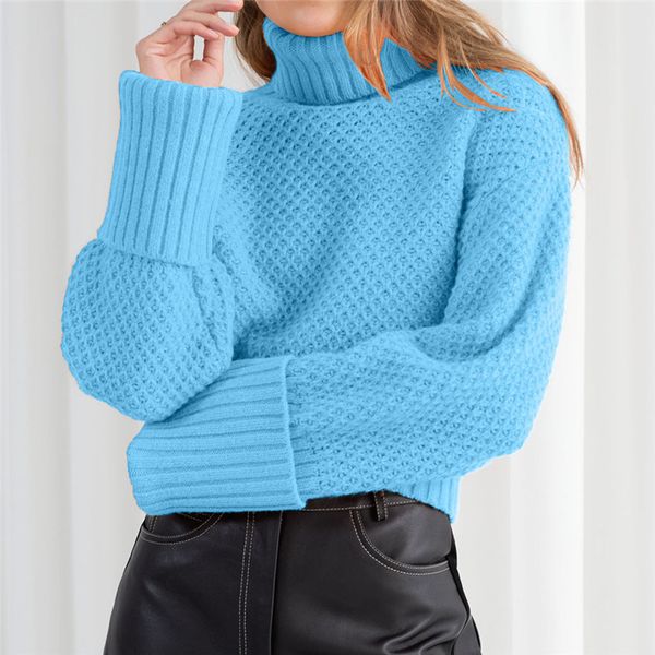 

high collar sweater women casual knitted loose long sleeve pullovers winter jumpers knitwear roupas feminina #40, White;black