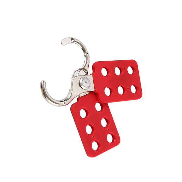 

lockout tagout hasp with handle, holds up to 6 padlocks, 1/1.5'' jaw