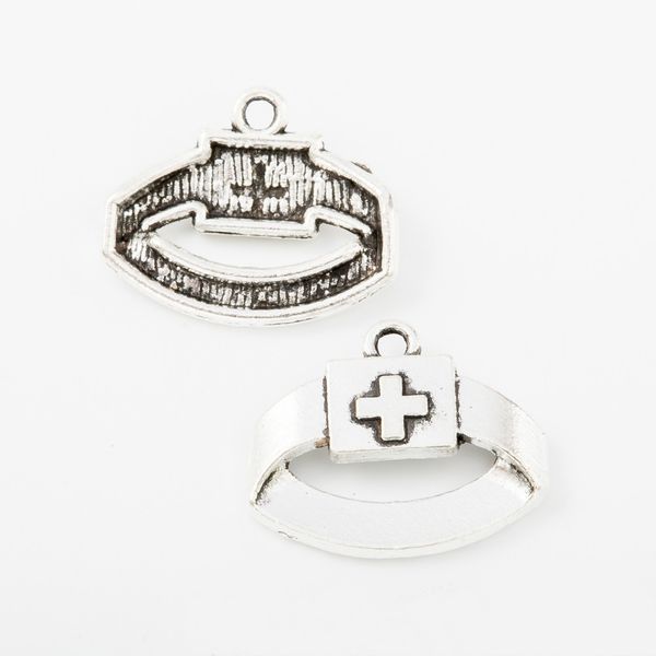 

100шт 16*20 мм старинные серебряные антикварные предметы cap hat шарм подвески для браслета ожерелье серьги diy ювелирные изделия, Bronze;silver