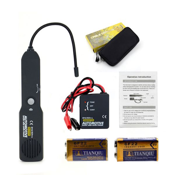

universal em415pro automotive cable wire tracker short & open circuit finder tester car vehicle repair detector tracer 6-42v dc