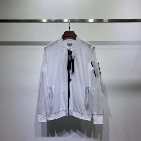 

stones islands luxury fashion brand jackets mens designer hoodie classic embroidery logo trend functional windbreaker sun protection jacket, Black;brown