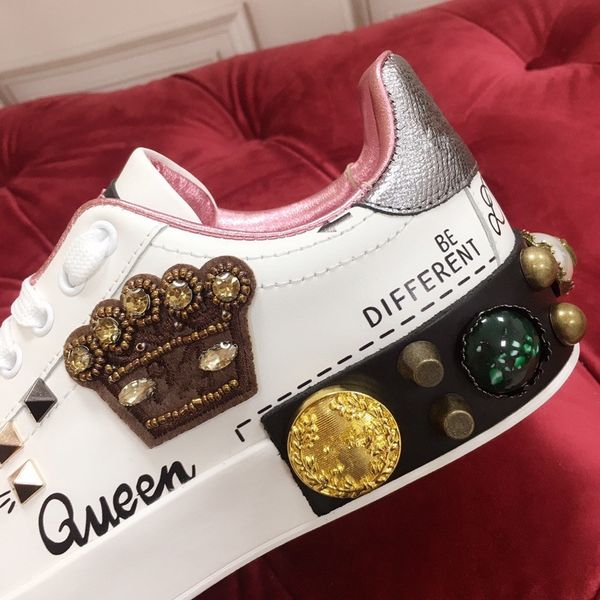 

the designer womens men casual shoes fashion flowers genuine leather patchwork trainers sneakers runway platform wedges round toe lace up me, Black