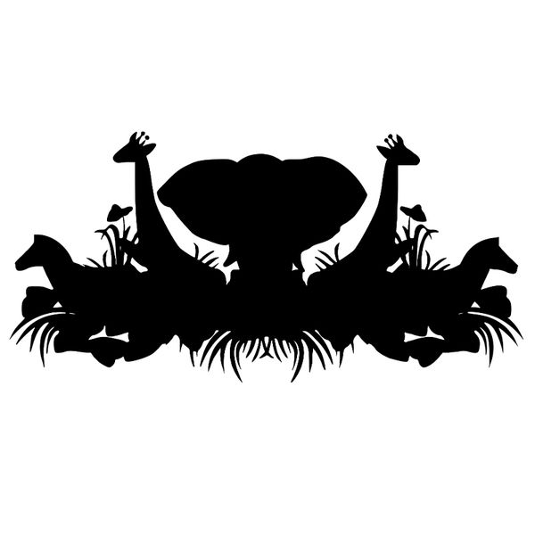 

16*7.8cm jungle wildlife elephant giraffe motorcycle suvs bumper car window lapcar stylings
