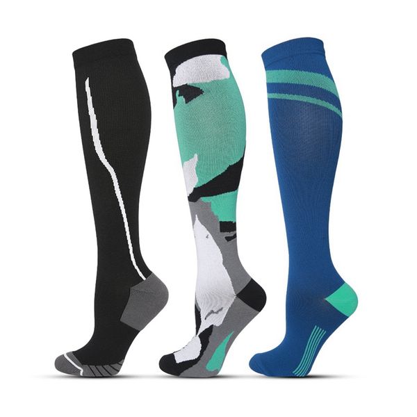 

2020 long tube sports compression socks running wear compression socks outdoor sports cycling, Black