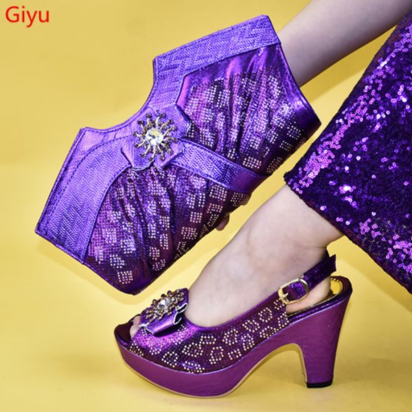 

doershow italian shoes and bag to match purple color shoes with bag set nigerian and matching african wedding hlc1-43, Black