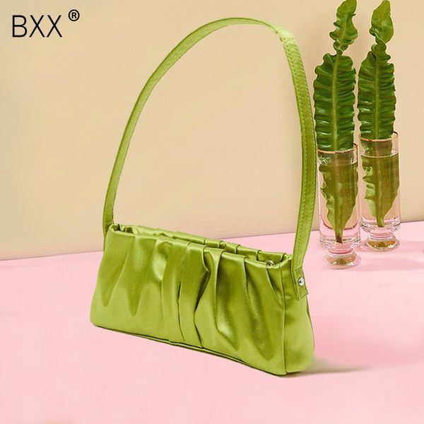 

bxx] folds design small pu leather shoulder bags for women 2020 elegant handbags female travel totes lady fashion bag hm457