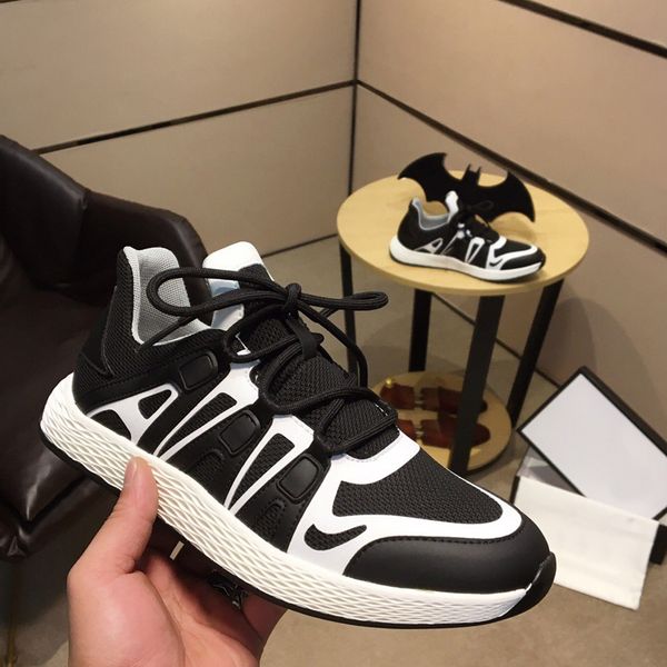 

signature sneaker mens high ace sneakers fashion real leather trainers for men designer casual skateboard shoes box, Black